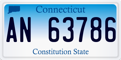 CT license plate AN63786