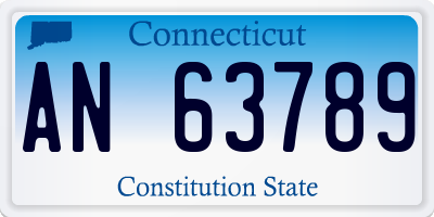 CT license plate AN63789