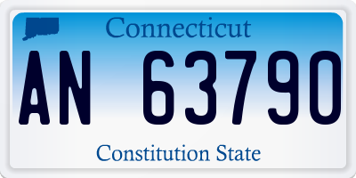 CT license plate AN63790