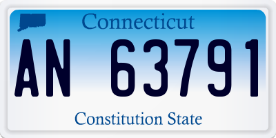 CT license plate AN63791