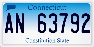 CT license plate AN63792