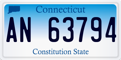CT license plate AN63794