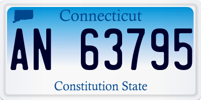 CT license plate AN63795