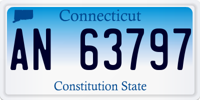 CT license plate AN63797