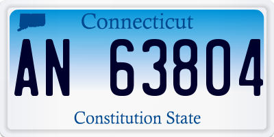 CT license plate AN63804