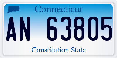 CT license plate AN63805