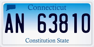 CT license plate AN63810
