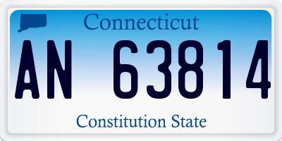 CT license plate AN63814