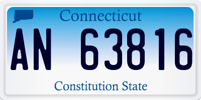 CT license plate AN63816