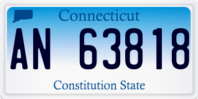 CT license plate AN63818