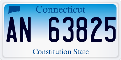 CT license plate AN63825