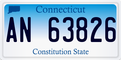 CT license plate AN63826