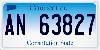CT license plate AN63827