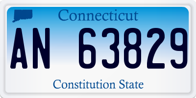 CT license plate AN63829
