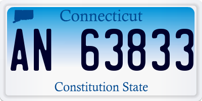 CT license plate AN63833