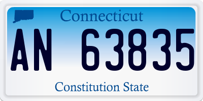 CT license plate AN63835