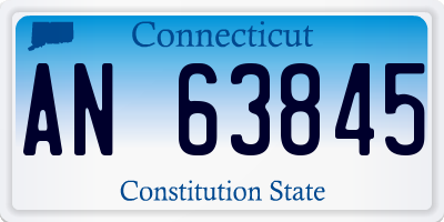 CT license plate AN63845