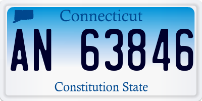 CT license plate AN63846