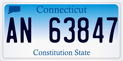 CT license plate AN63847