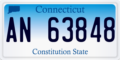 CT license plate AN63848