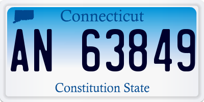 CT license plate AN63849