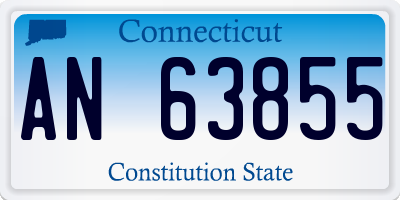 CT license plate AN63855