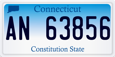 CT license plate AN63856