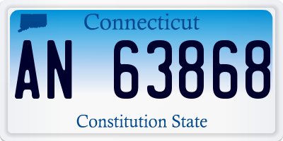 CT license plate AN63868