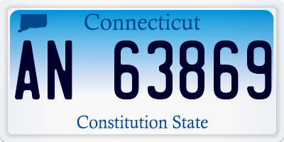 CT license plate AN63869