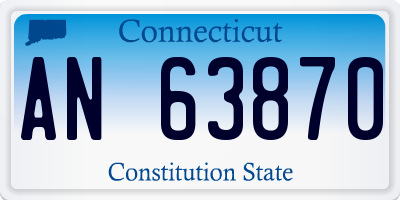CT license plate AN63870