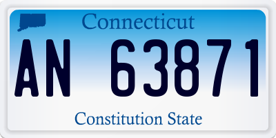 CT license plate AN63871