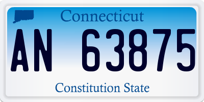 CT license plate AN63875