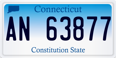 CT license plate AN63877