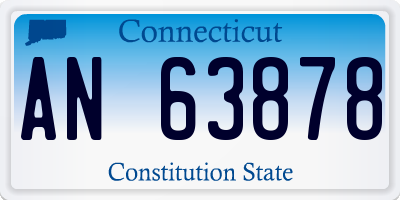 CT license plate AN63878