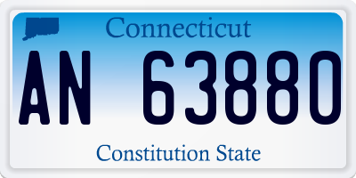 CT license plate AN63880