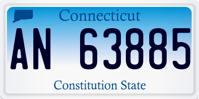 CT license plate AN63885