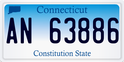 CT license plate AN63886