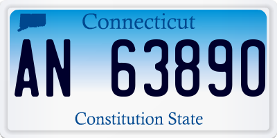 CT license plate AN63890