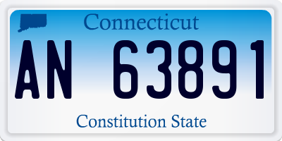 CT license plate AN63891