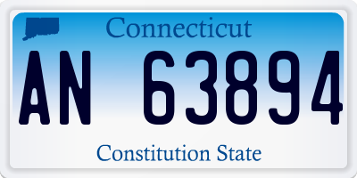 CT license plate AN63894