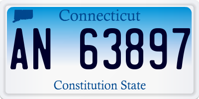 CT license plate AN63897