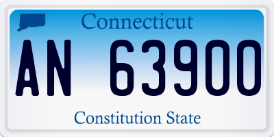 CT license plate AN63900