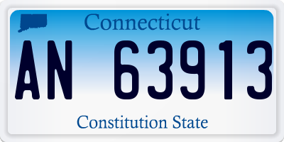CT license plate AN63913