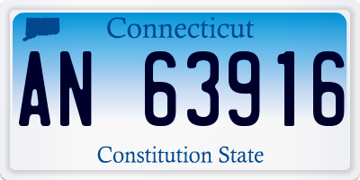 CT license plate AN63916
