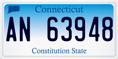 CT license plate AN63948