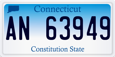 CT license plate AN63949