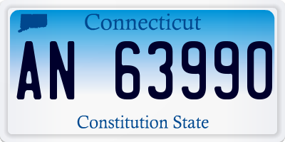 CT license plate AN63990