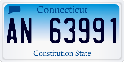 CT license plate AN63991