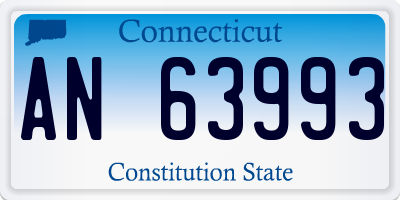 CT license plate AN63993