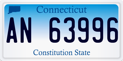 CT license plate AN63996